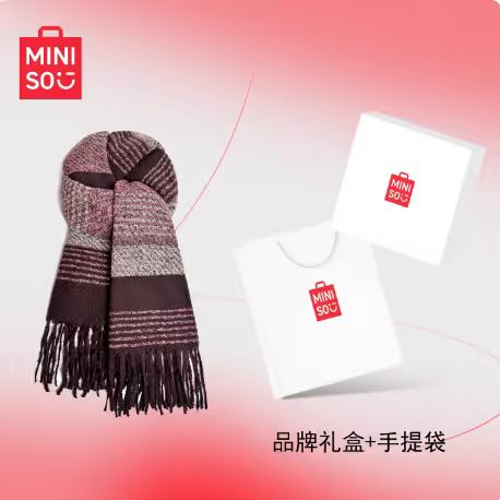 MINISO名创优品围巾男女秋冬季2025新款格子韩系英伦风披肩高级感