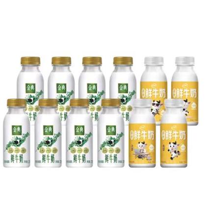 伊利金典鲜牛奶235ml*8瓶+高钙鲜奶235ml*4瓶鲜活营养早餐奶