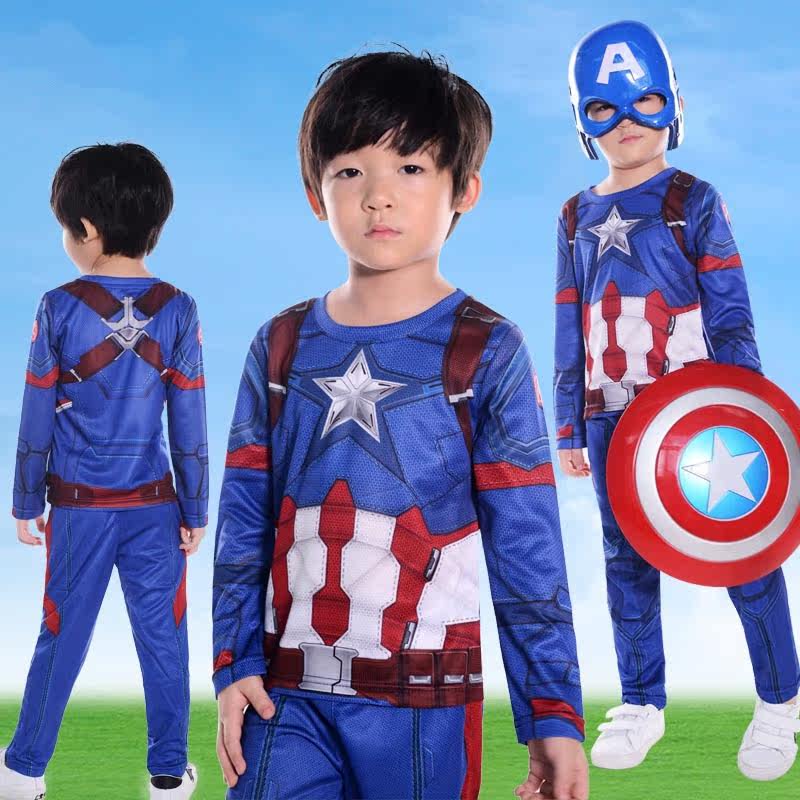 American Captain Children's Suite Halloween Children's Performance Costume Children Costume Ottman Clothes