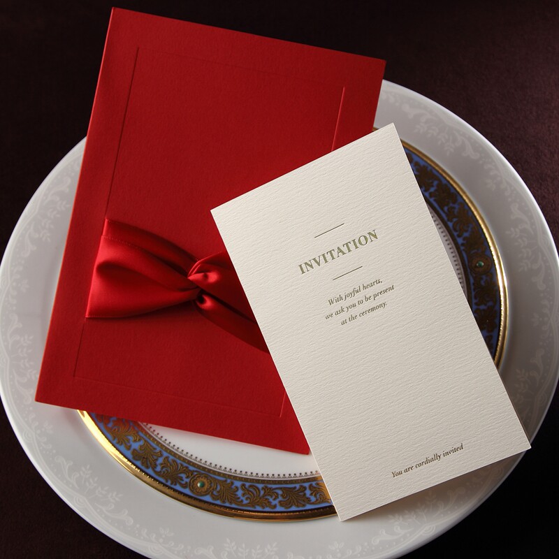 2022 Creative Wedding Happy Posting Red Advanced Minimalist Wedding Banquet Invitation Letter Eu Style Wedding Please Post Custom Ins Wind