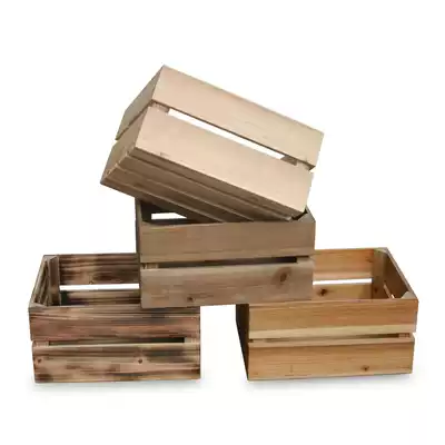 Solid Wood retro wooden box window decoration supermarket storage storage box display fruit box turnover box commercial 31