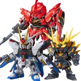 Ассамблея модели Bandai Gundam Q Версия SD Basatos Red Heresy Flying Wing Raid Free Unicorn BB BB