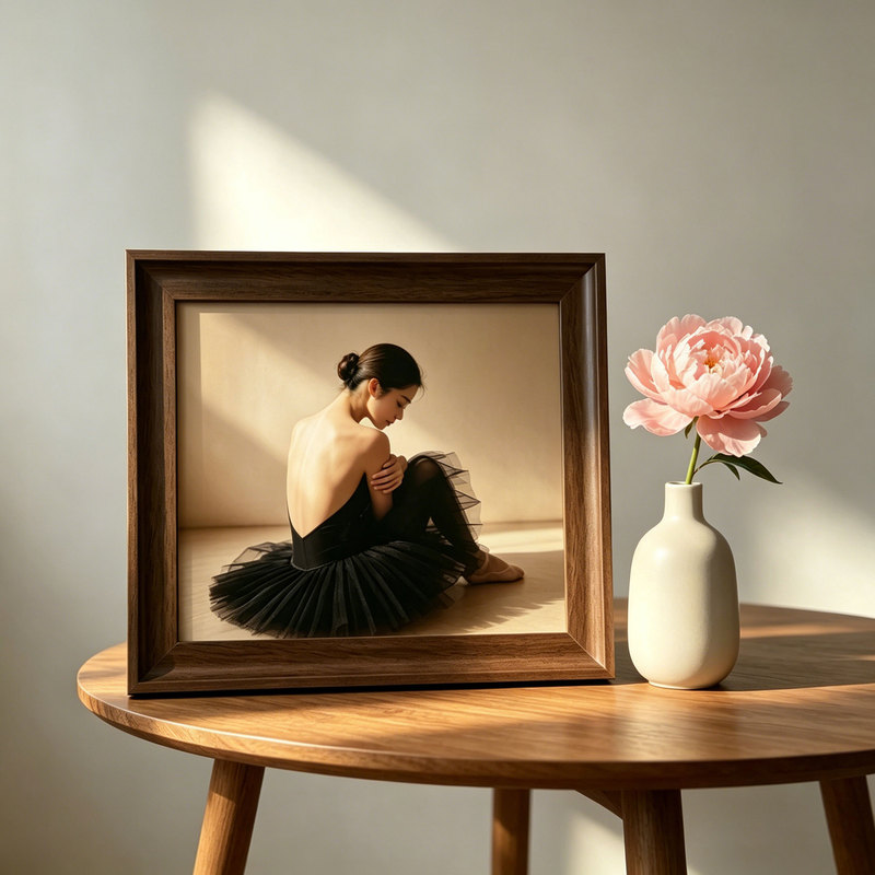 Solid Wood Photo Frame Display Stand for Printing 6inch X 8inch 10inch Travel and Valentine's Day Photos with Frame Decoration