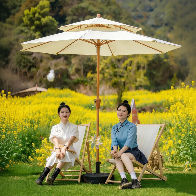 Outdoor Parasol, Garden Umbrella, Stall Umbrella, Large Outdoor Sun Umbrella, Center Pole Umbrella, Night Market Popular Garden Folding Camping Umbrella