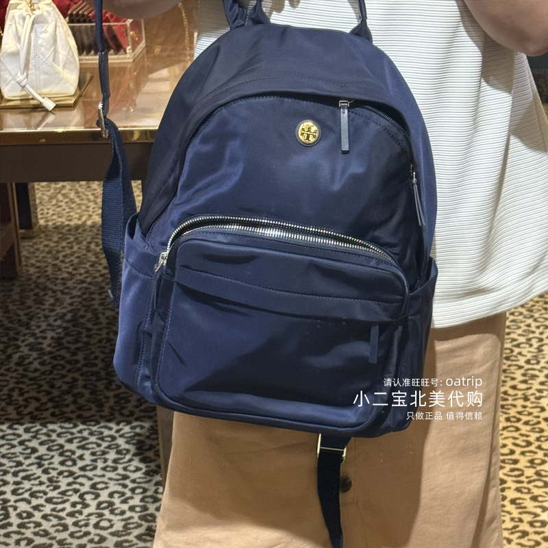 Tory Burch/Tory Burch Tb Nylon Backpack Versatile Simple Backpack School Bag Travel