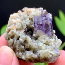 Yaogang Xian purple fluorite Mica toxic sand Calcite pyrite crystal symbiotic natural mineral crystal