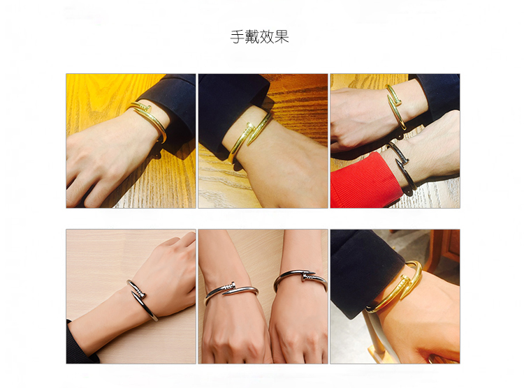 Vòng tay móng tay châu Âu và Mỹ GD với cùng một đoạn Nâng cấp mới mùa xuân nam và nữ sinh viên Nhật Bản và Hàn Quốc xu hướng đơn giản vòng tay kim cương