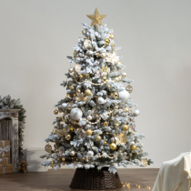 PE special fat villa encrypted Christmas tree 1 8m 2 1m flocked home Christmas decorations flame retardant package