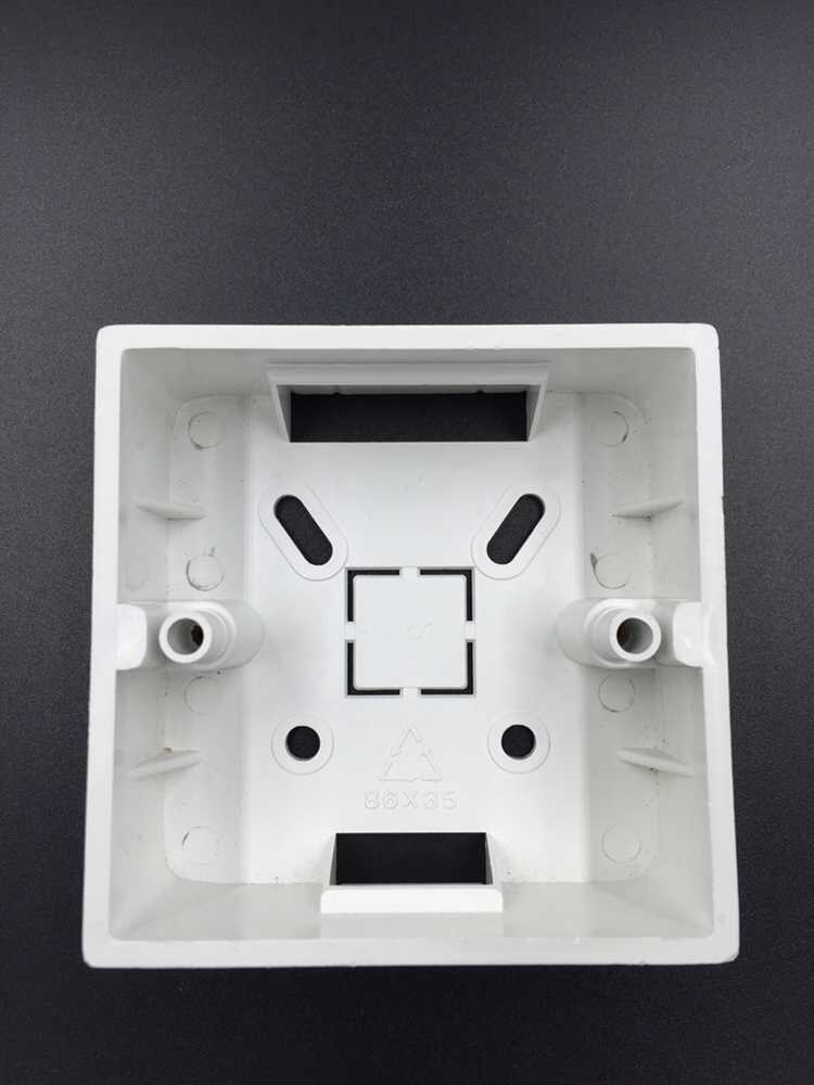 Classic Pearl River Ming Loading Single Bottom Case PVC Thickened 86 Type Ming Fitting Trunking Wire switching socket Universal single bottom case