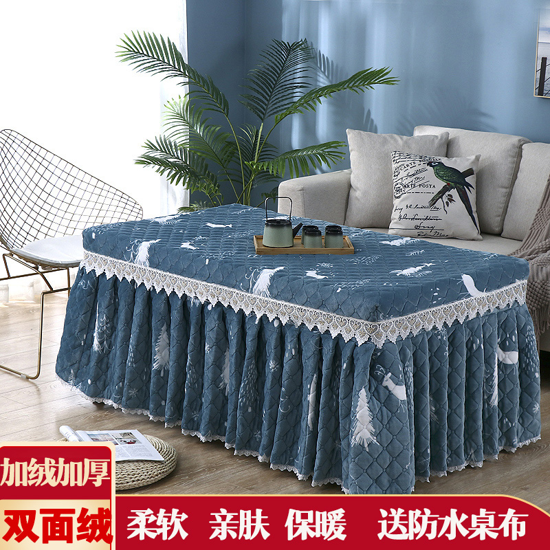 Thickened oven cover electric stove cover tablecloth New rectangular heating electric stove coffee table cover baking fire is baked fire frame cover