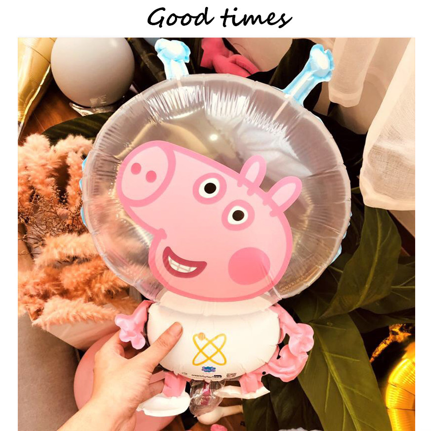 Genuine Peppa Pig children's first birthday decoration aluminum film balloon cartoon pattern baby background scene arranged