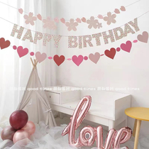 Color Baud Pull Flag Birthday Express Delivery Placement Decoration Items Banners