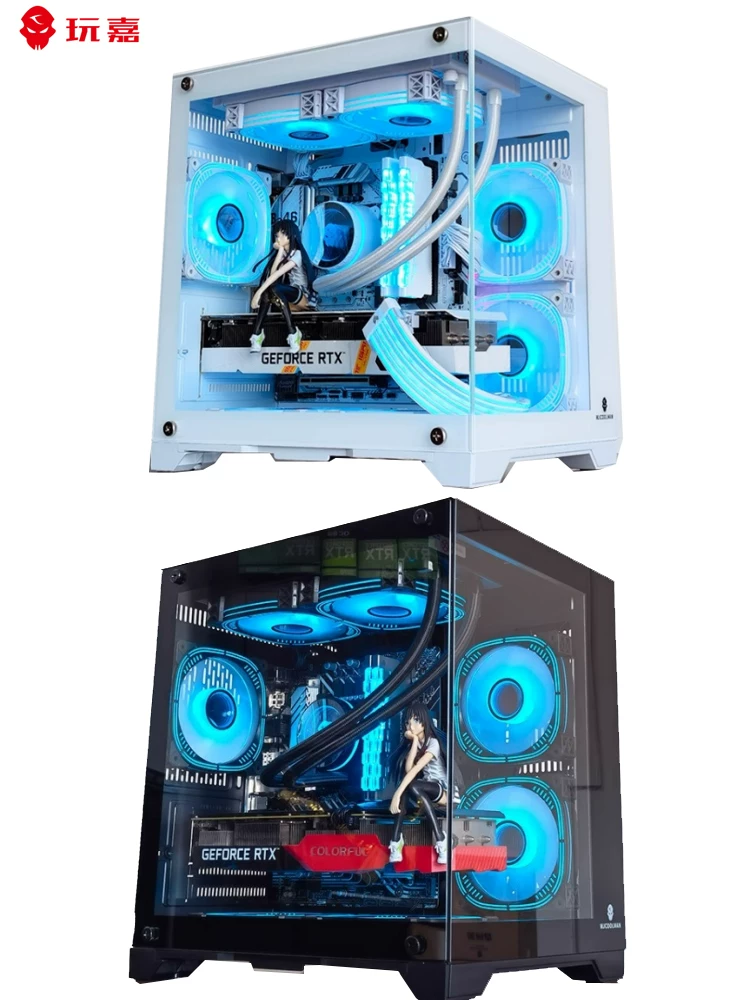 Wanjia Orphan Brave Mini Sea View Room Chassis Matrix Full Side Transparent Glass 240 Water-cooled Column-Free Computer Case