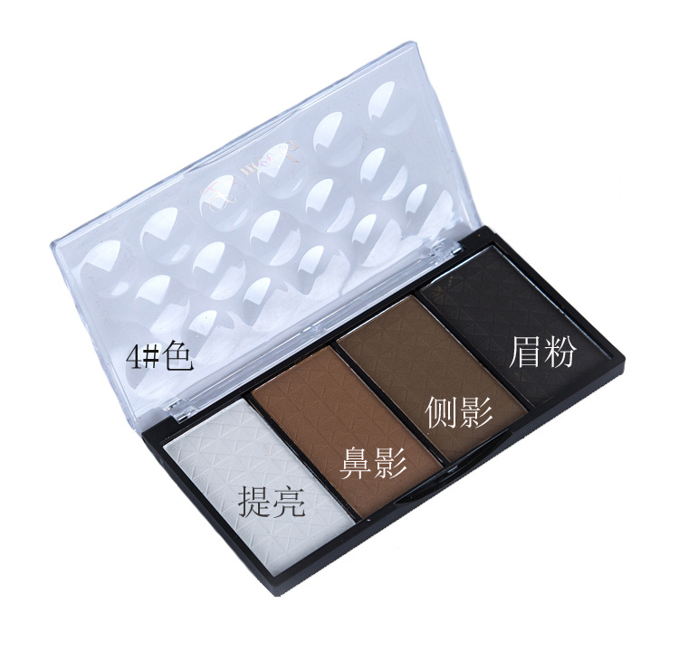 Phấn má hai màu nổi bật phấn bóng mũi phấn bóng Bốn màu sửa chữa năng lực che khuyết điểm phấn phủ bột phấn mắt tạo khối highlight