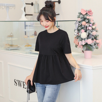 2020 summer new Korean version short-sleeved T-shirt shirt pure cotton doll shirt puffy a word loose sweet foreign style top