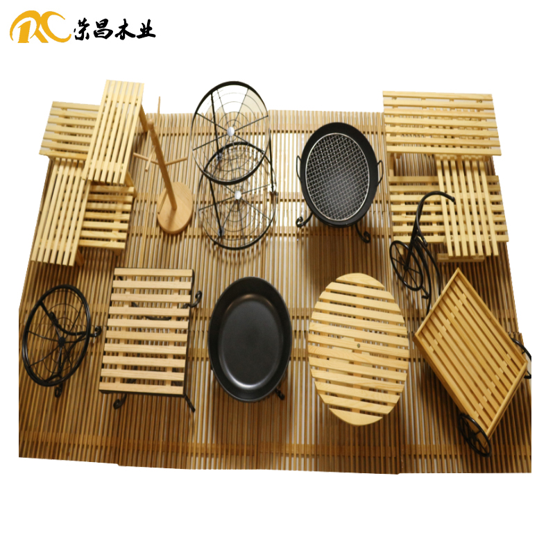 Baking Shop Middle Island Cabinets Full iron Wood Soft Wooden Soft-mounted Bakery Display Props Whole Set of Pendulum Accessories