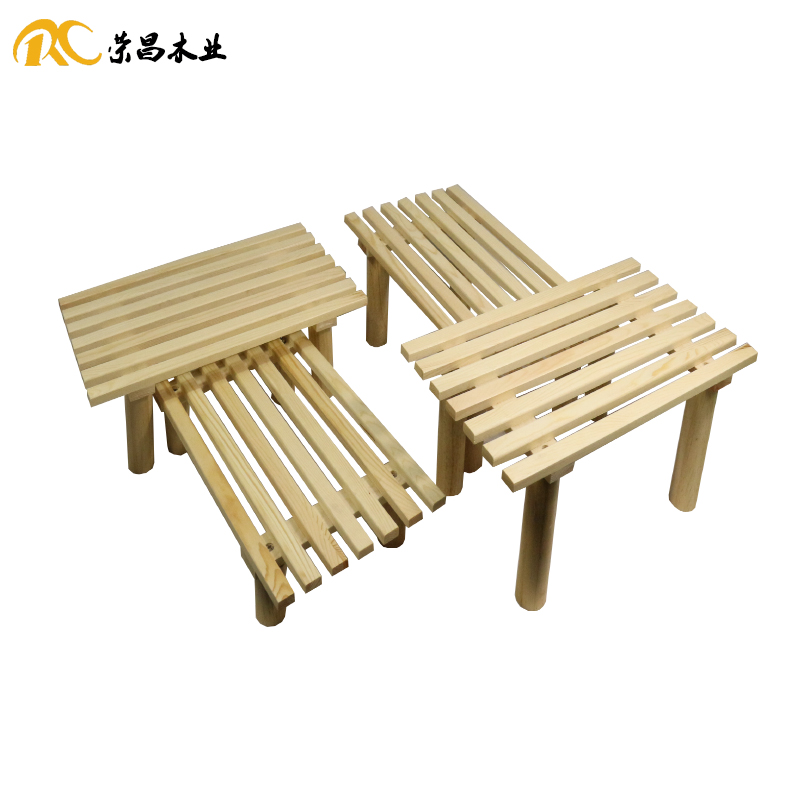 Rongchang Wood Industry Trust Plate Rack Solid Wood Bread Exhibition Rack Baking Soft Loaded Pastry Rack Square Stool trapezoidal entrusted with four pieces