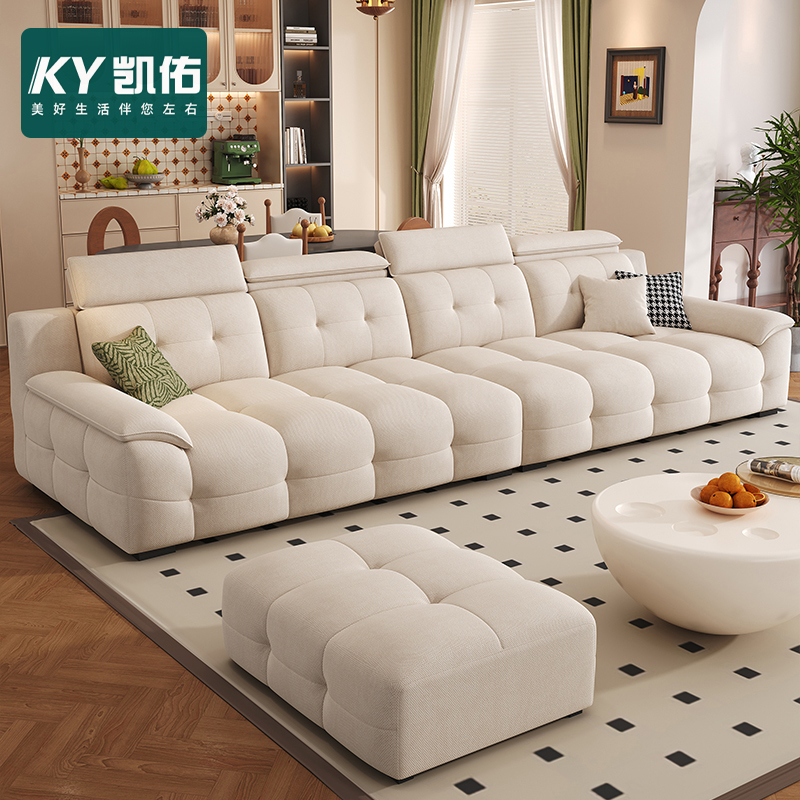Kaiyou 2026 Chenille Cotton and Linen Small Apartment Sofa Living Room Home Use Cream Style Simple Modern Fabric Sofa Kaiyou 2026 Chenille Cotton and Linen Small Apartment Sofa Living Room Home Use Cream Style Simple Modern Fabric Sofa