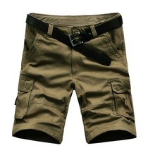 Summer Mens Army Cargo Work Casual Bermuda Shorts男工装短裤