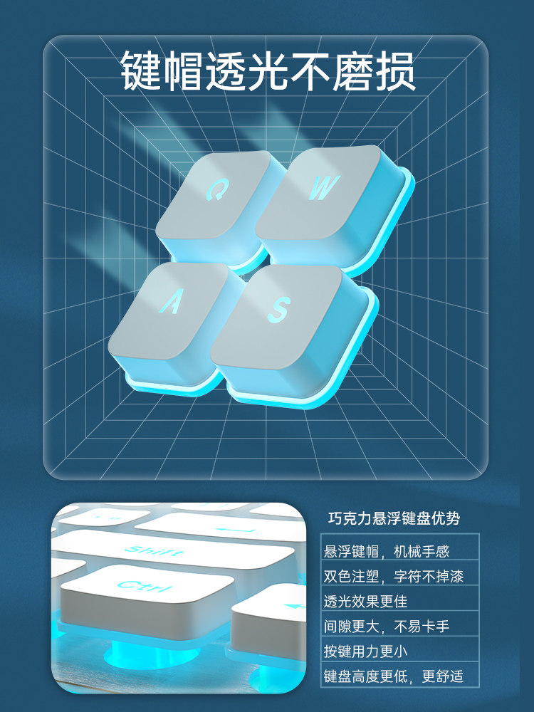 Silent Keyboard Wired Desktop Computer Universal Notebook Girls Office Gaming E-Sports Dedicated Mouse Set