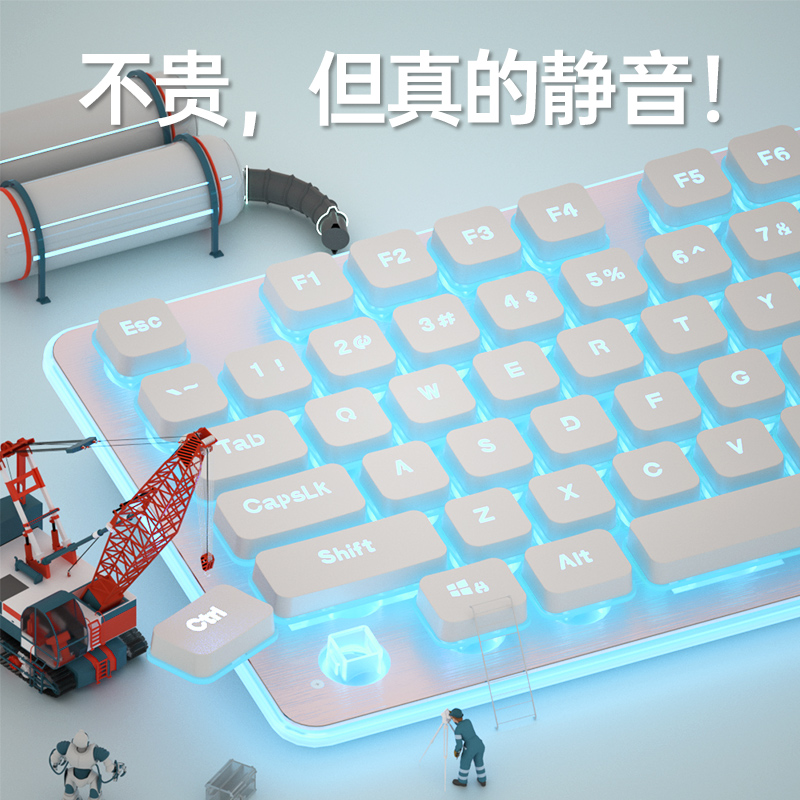 Silent keyboard robotic hands wired desktop laptop girls wireless office typeface mouse suite