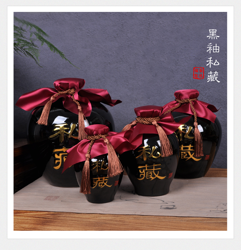 Jingdezhen gốm sứ chai nhỏ 1 kg 2 kg 5 kg 10 kg rượu vang rượu vang trắng chai rượu vang rượu vang quà tặng rượu vang - Rượu vang cốc uống rượu whisky