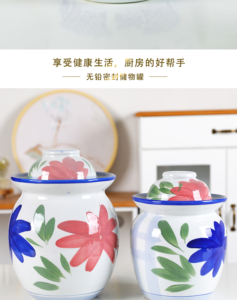 The Pickle jar with jingdezhen ceramic pickles large altar sichuan Pickle jar of pickled egg cylinder thickening storage tank