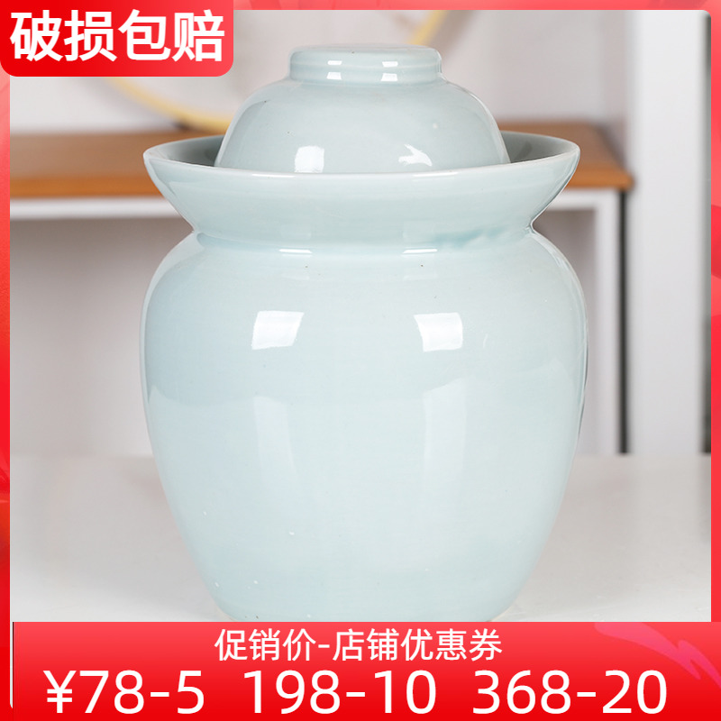 Picking jar household of Sichuan cake cans large sealing tank Jingde Ceramic Pizza thickened