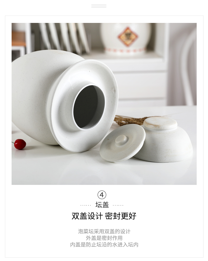 Kimchi altar double cover pickles unglazed seal pickle jar sichuan pickled egg cylinder thickening of jingdezhen ceramic small jars