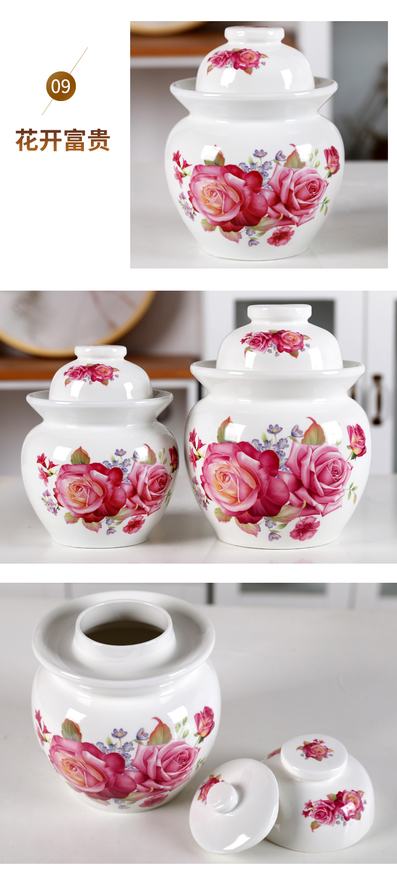 Kimchi altar double cover pickles unglazed seal pickle jar sichuan pickled egg cylinder thickening of jingdezhen ceramic small jars