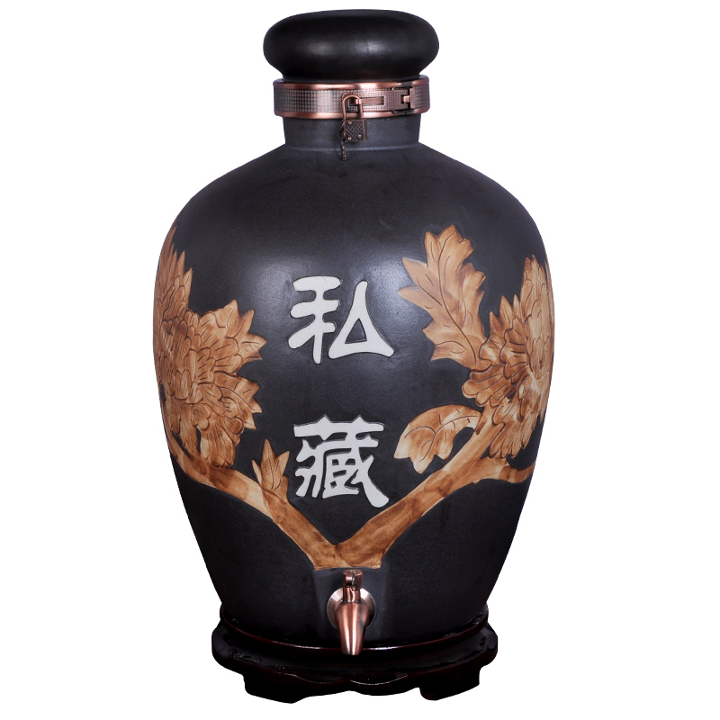 Jingdezhen ceramic jars it 10 jins 30 jins 50 kg mercifully hip flask bottles of grape wine bucket sealing archaize jars