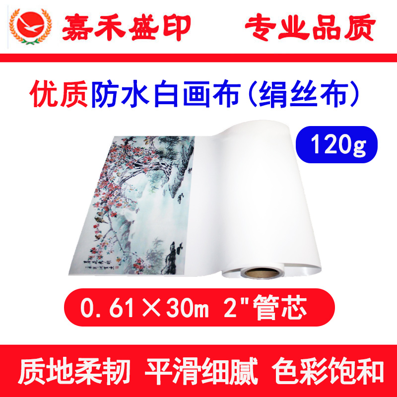 Color inkjet waterproof white canvas silk cloth 0 61*30m white canvas for image Art Map