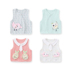 Áo vest cho bé sơ sinh 3 áo vest bé mặc ngoài 0 áo vest bé đầu vai 6 bé gái quần áo mỏng - Áo ghi lê quần áo trẻ sơ sinh Áo ghi lê
