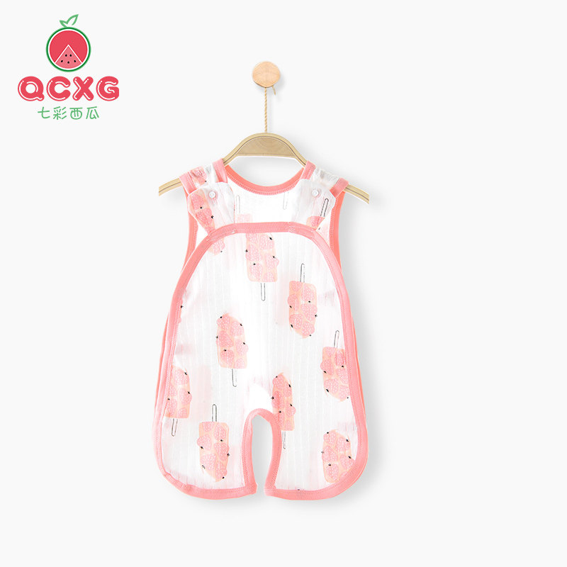 Baby Sleeveless Jumpsuit Open Crotch Pipa Romper Summer Baby Sling Mesh Vest Romper Slim Pipa Clothes