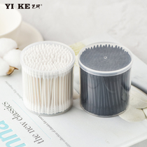 Yike cotton swab makeup cotton swab wooden stick ear tip double-headed cotton mouth black and white face sign ear cotton household