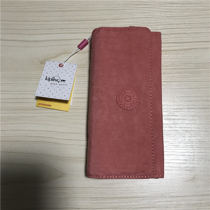Spot American Kipling Wallet Triple Fold Fashion Long Version Wallet Keplin Classic Women's Bag Handout Bag