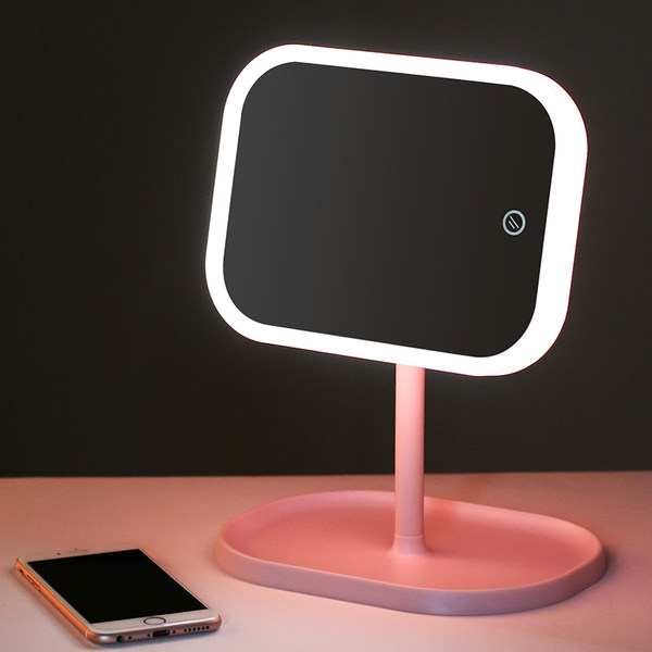 木丁丁 台式化妆镜带LED灯 天猫优惠券折后￥48包邮（￥68-20）3色可选