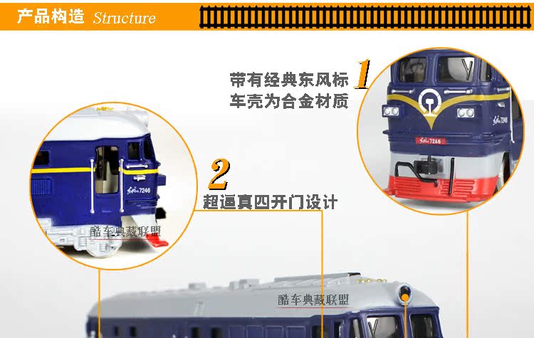 Cổ tích ngựa chính hãng hoài cổ Dongfeng diesel đầu máy hợp kim mô phỏng tàu mô hình tĩnh đồ chơi trẻ em bán mô hình tĩnh