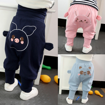 2020 new baby large pp pants spring baby high waisted sweeppants boy spring dress pants girl foreign air long pants