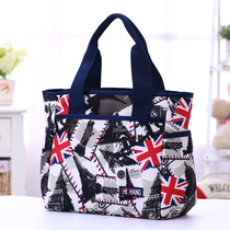  Middle-aged womens bag Casual bag waterproof handbag Bento bag lunch box bag large capacity mother bag cloth bag female canvas