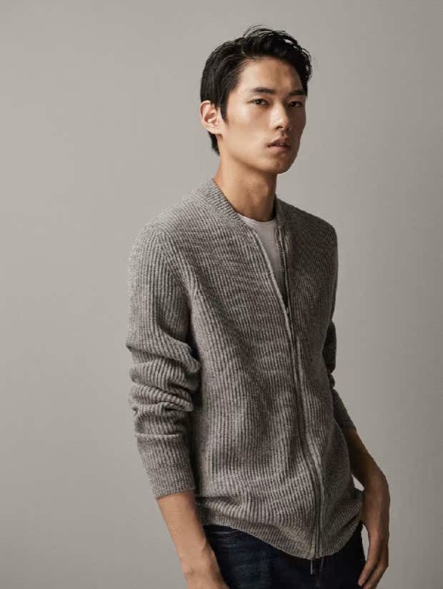 18 Winter Xiban M len len cashmere len đan len phi công nam đan áo giữ nhiệt nam