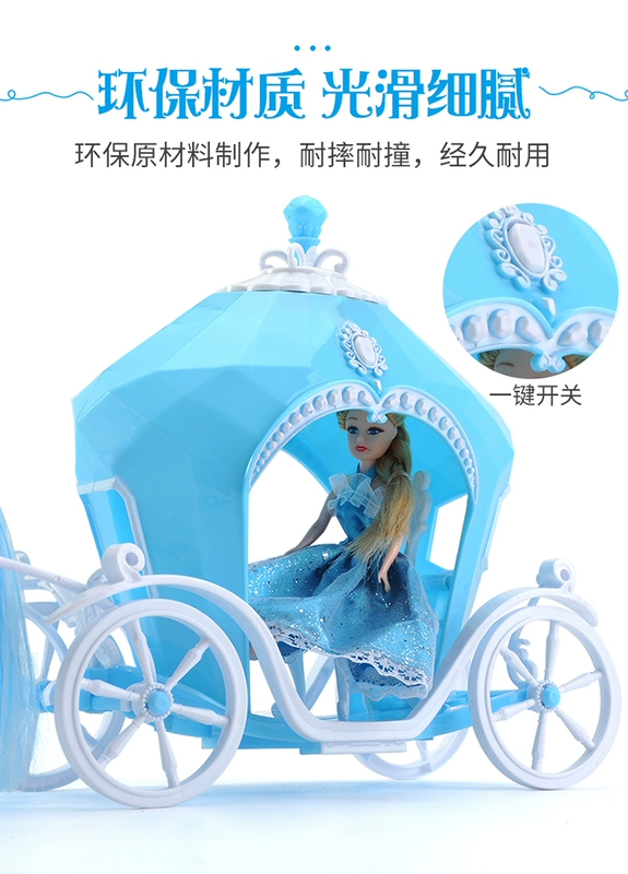 Ice lãng mạn chơi nhà mơ công chúa xe bí ngô có thể đi xe ngựa cô gái quà tặng Barbie - Đồ chơi điều khiển từ xa shop đồ chơi trẻ em