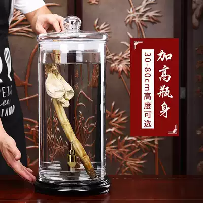 Sparkling wine glass bottle with faucet household 15 KG 30kg ginseng Seahorse wine bottle sealed wine jar special wine bottle