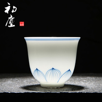 Chuchen Pinming Cup Ceramic Scent Cup White Porcelain Tea Bowl Individual Cup Kung Fu Tea Set Hand-painted Small Tea Cup Master Cup