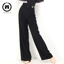 IAMYC Morden Dance Suit Women Adult Dance Pants New Practice Service High Waist Straight Drum Morden Pants Long Pants B20023