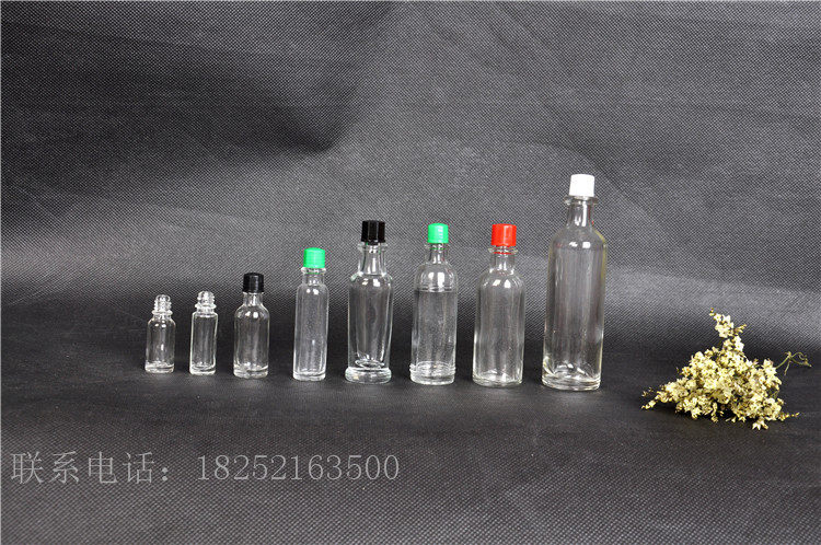 Manufacturer direct sales 7 5ml-50ml small mouth round bottle wind oil fine glass bottle down beating oil essential oil Activating Bottle Custom-Taobao