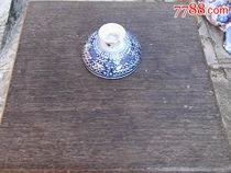 Old porcelain green flower lid cylinder Old cover a Qing Dynasty Bixi ginseng jar lid