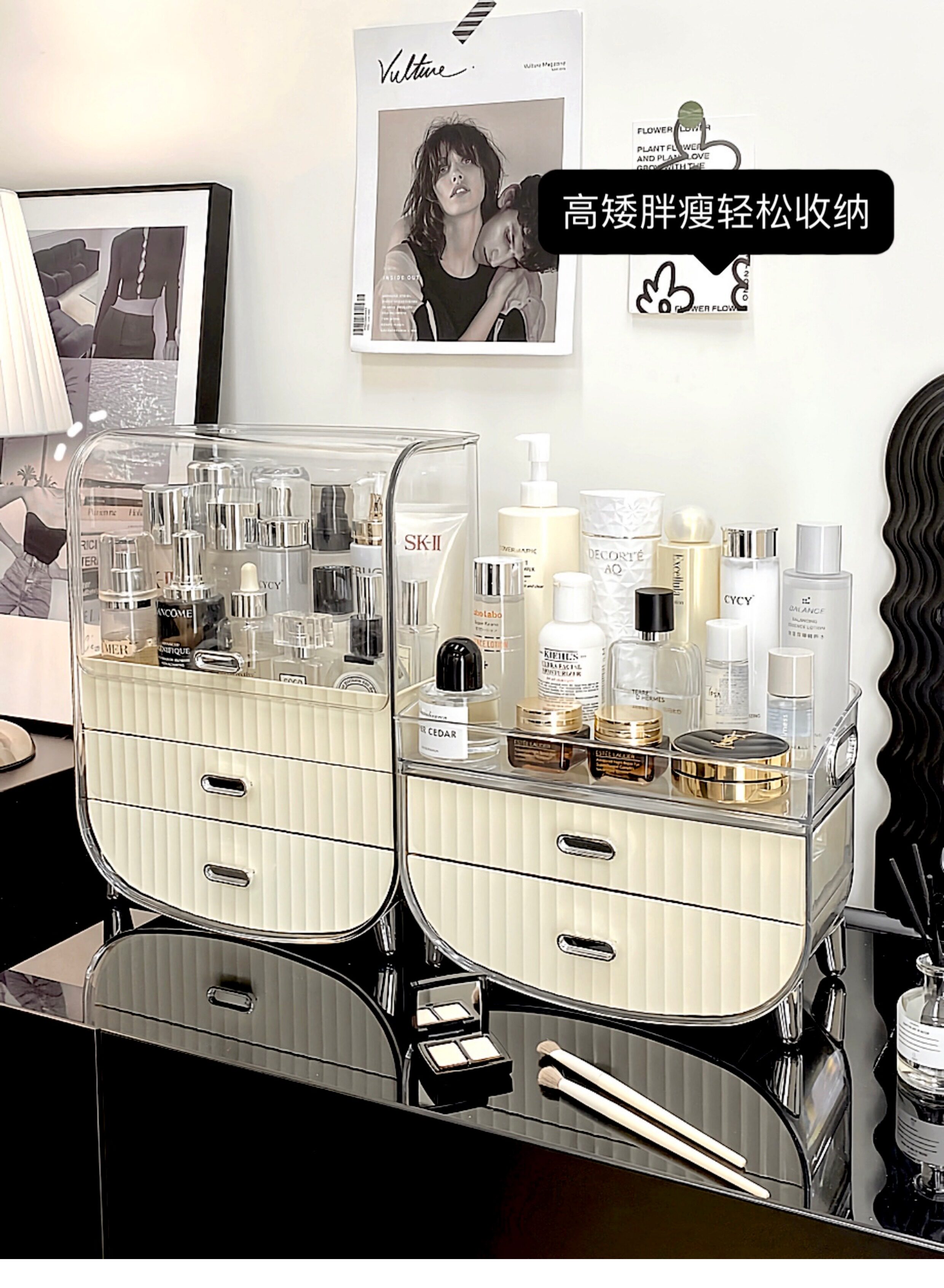 Cosmetic Storage Box Dressing Table Skin Care Perfume Storage Box ...