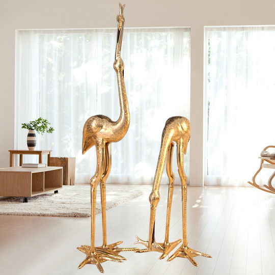 Pakistani handmade bronze crane