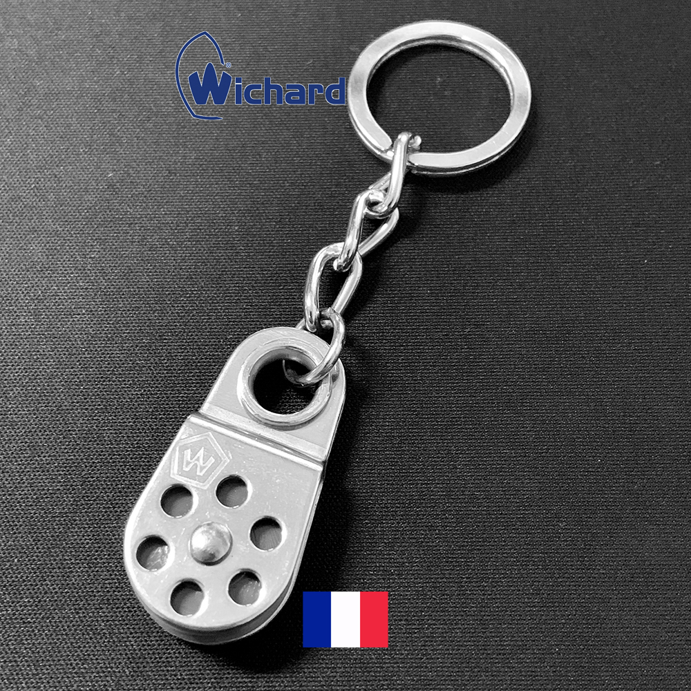 Wichard9307 forged stainless steel personality keyring Key-ring w block pulley France Made-Taobao